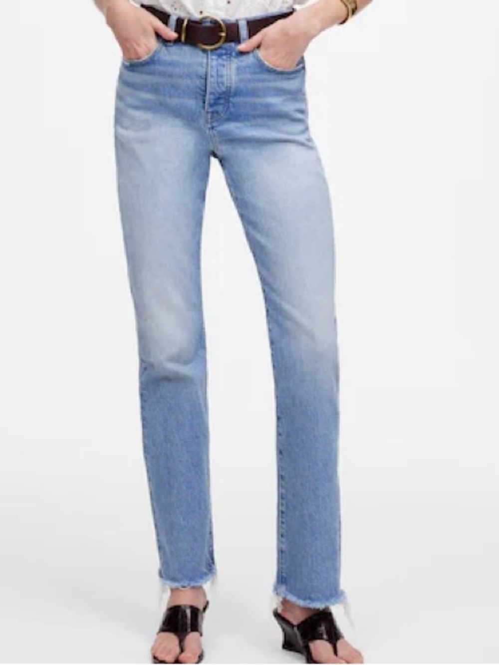Madewell Mid-Rise 90s Straight Light Wash Jeans